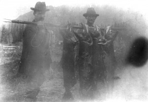 Catching Chinook Salmon in the Salmo River before the construction of the Grand Coulee Dam.